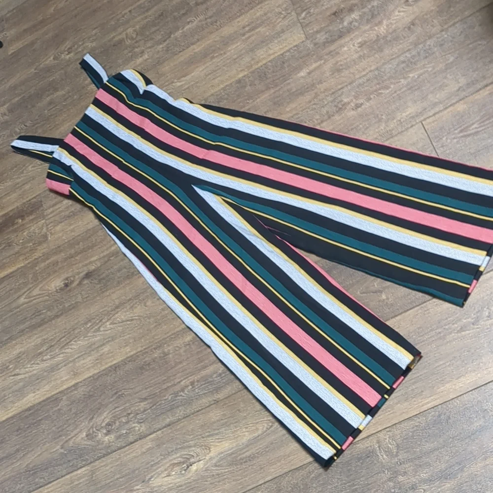 Super cute spaghetti strap striped romper jumpsuit Catherine Malandrino 2 EUC - Picture 2 of 5
